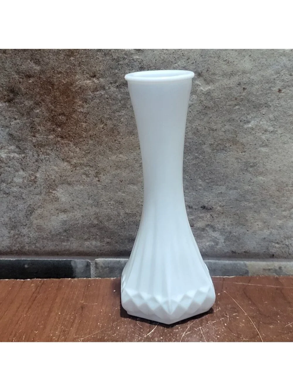 Vintage Hoosier White Milk Glass Bud Vase